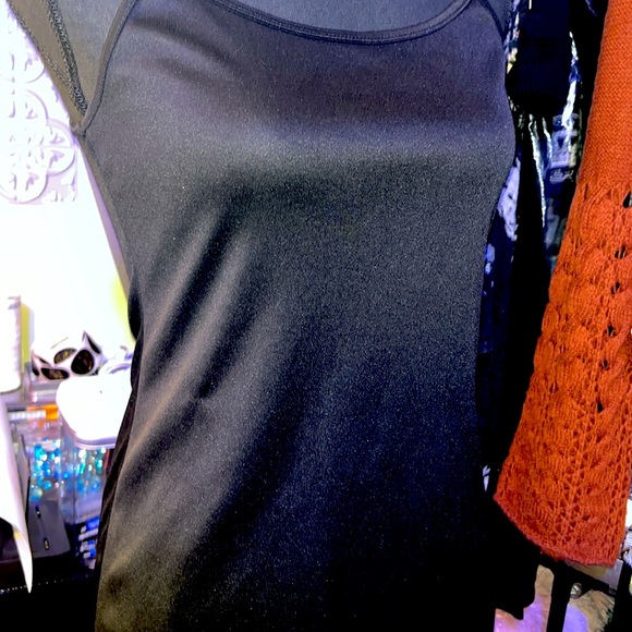 #237-(M) No Boundaries black spaghetti strap cami, soft and silky, long - Picture 1 of 8